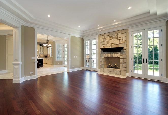 sleek and stylish hardwood flooring in a trendy home